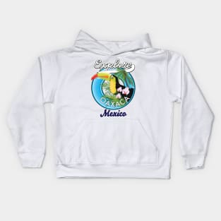 explore Oaxaca mexico travel logo Kids Hoodie